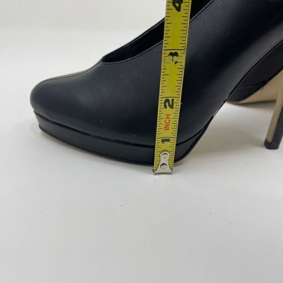 Aldo Women's Platform Pump Heels Almond Toe Black Leather Size EU 36 - Picture 9 of 11